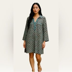 Zara Knit Jacquard Geometric Patterned Dress, Size Small